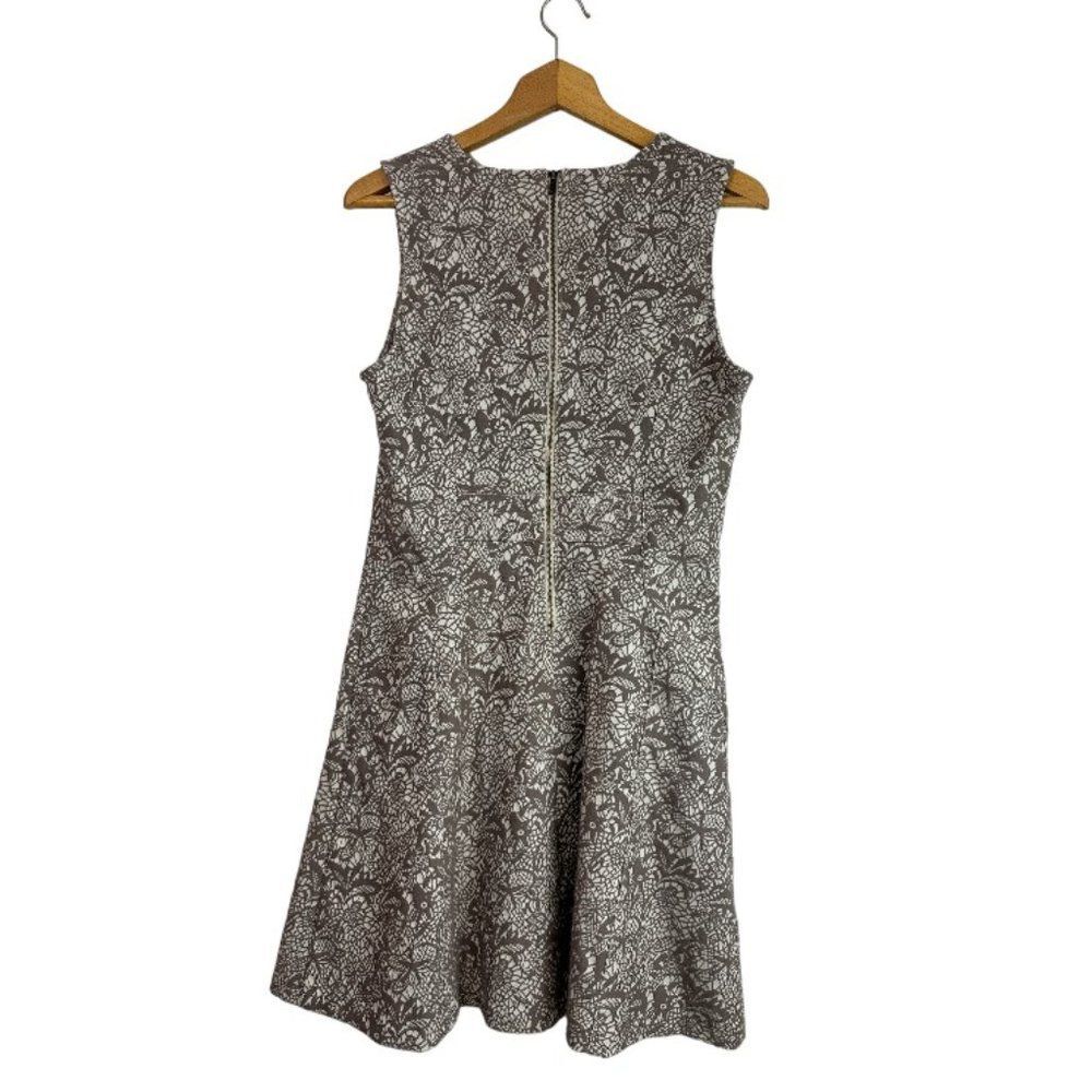 Loft Dress Fit and Flare Beige and Brown Sleeveless Size 10 NWT Cottagecore - Picture 5 of 13